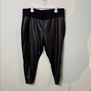 TORRID Faux Leather Front Ponte Back Pixie Ankle Pants ~ Size 3 (22/24, 3x)